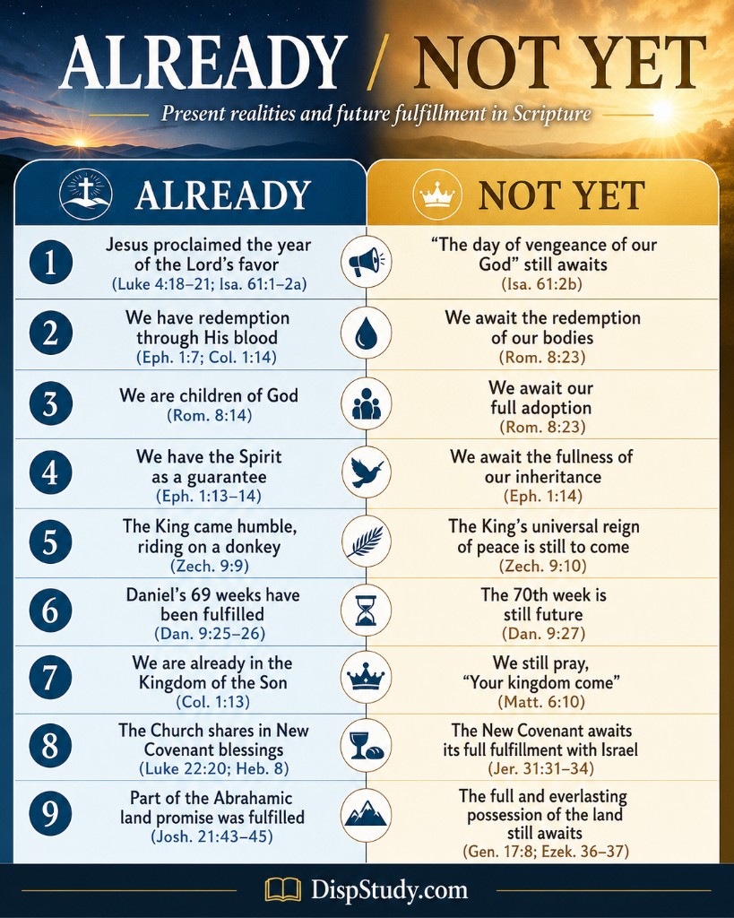Already / Not Yet — Nine Biblical Examples Chart