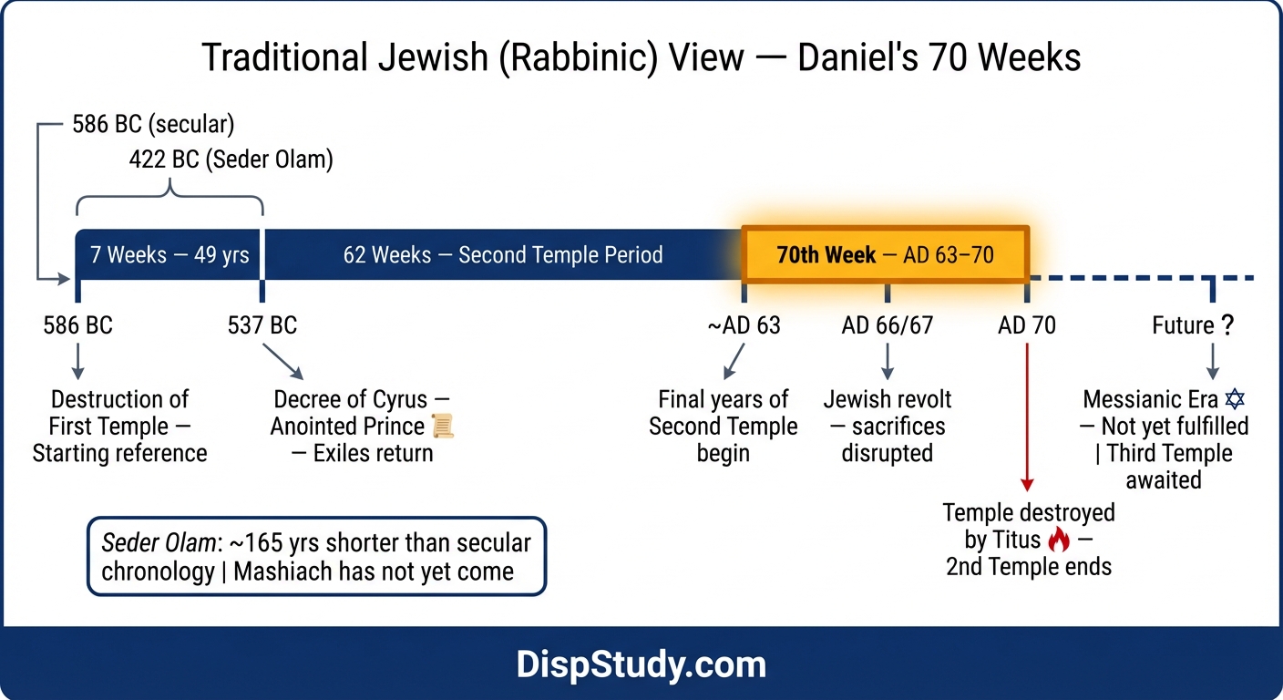 Daniel's Seventy Weeks — Traditional Jewish (Rabbinic) View
